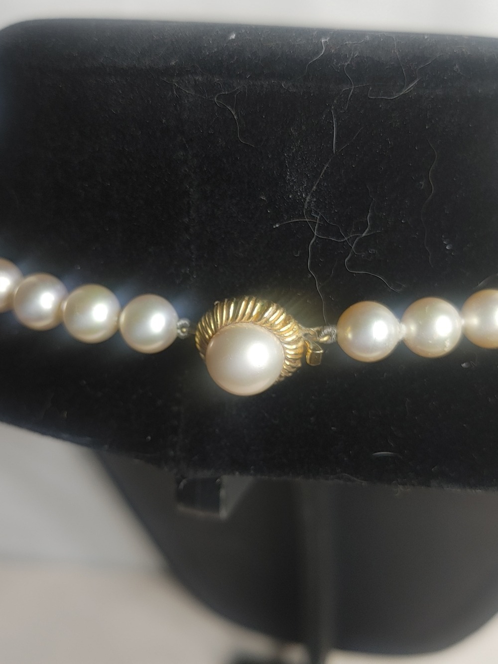Vintage Majorica Hand Knotted Princess Length Cream Pearl Necklace - Picture 5 of 12